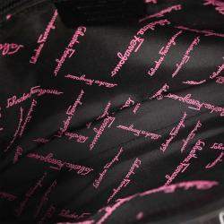 Pre Owned Salvatore Ferragamo Black Gancini Handbag