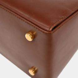 Pre Owned حقيبة يد سلفاتوري فيراغامو غانشيني بنية 2-طريقتين