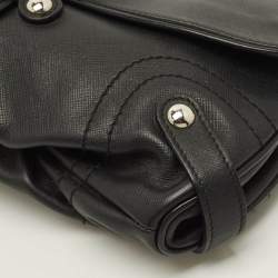 Pre Owned حقيبة يد سالفاتوري فيراغامو غانسيني جلد أسود