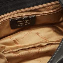 Pre Owned حقيبة يد سالفاتوري فيراغامو غانسيني جلد أسود