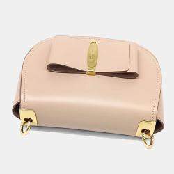 Pre Owned حقيبة سالفاتوري فيراغامو آنا جلد زهري