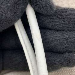 Pre Owned حقيبة فيراغامو جانشيني بحجم متوسط جلد عجل أبيض بصري