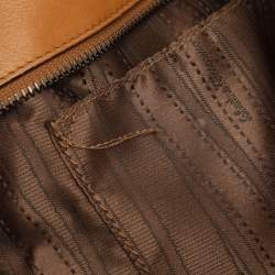 Pre Owned Salvatore Ferragamo Gancini Tan Leather Hobo