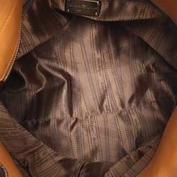 Pre Owned Salvatore Ferragamo Gancini Tan Leather Hobo