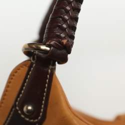 Pre Owned Salvatore Ferragamo Gancini Tan Leather Hobo