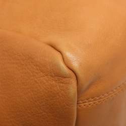 Pre Owned Salvatore Ferragamo Gancini Tan Leather Hobo