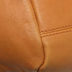 Pre Owned Salvatore Ferragamo Gancini Tan Leather Hobo