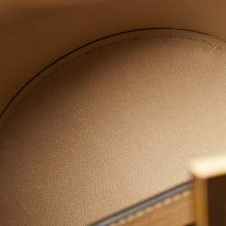 Pre Owned Salvatore Ferragamo Trifolio Beige Smooth Leather Shoulder Bag