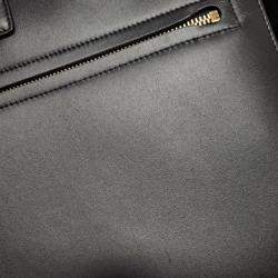 Pre Owned Salvatore Ferragamo Marlene Black Calf Leather Tote Bag