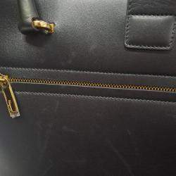 Pre Owned Salvatore Ferragamo Marlene Black Calf Leather Tote Bag
