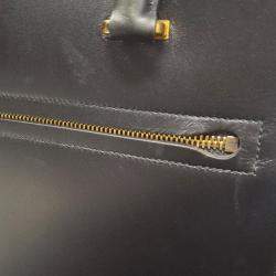 Pre Owned Salvatore Ferragamo Marlene Black Calf Leather Tote Bag