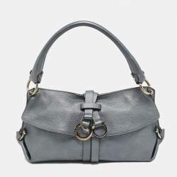 مملوكة مسبقًا Salvatore Ferragamo G Mediterraneo Metallic Leather Shoulder Bag