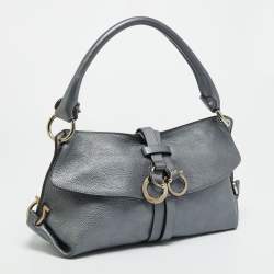 مملوكة مسبقًا Salvatore Ferragamo G Mediterraneo Metallic Leather Shoulder Bag