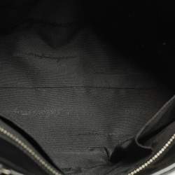 Pre Owned Salvatore Ferragamo Gancini Black Smooth Leather Tote