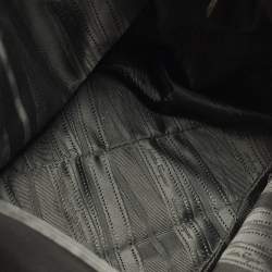 Pre Owned Salvatore Ferragamo Gancini Black Leather Shoulder Bag