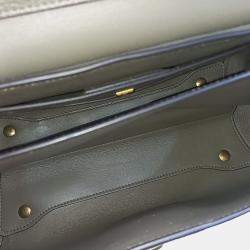 Pre Owned Salvatore Ferragamo Green Leather Gancini Margot Top Handle Medium