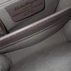 Pre Owned Salvatore Ferragamo Brown Leather Kelly Bag Small