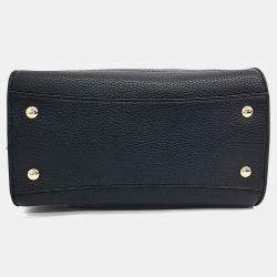 مملوكة مسبقًا Salvatore Ferragamo Black Leather Amy Small