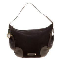 Salvatore Ferragamo Brown Suede and Leather Hobo