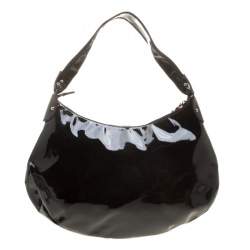 مملوكة مسبقًا حقيبة سالفاتوري فيراغامو ميس فارا جلد لامعة سوداء