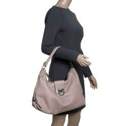 Pre Owned حقيبة سالفاتوري فيراغامو فانيسا جلد وردية فاتحة