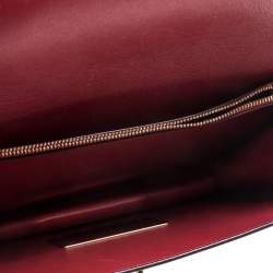 Pre Owned Salvatore Ferragamo Burgundy Leather Aileen Gancio Shoulder bag