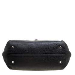 Salvatore Ferragamo Black Leather Medium Sofia Satchel