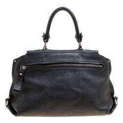 Salvatore Ferragamo Black Leather Medium Sofia Satchel