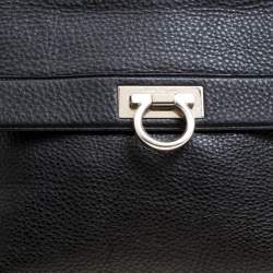 Salvatore Ferragamo Black Leather Medium Sofia Satchel