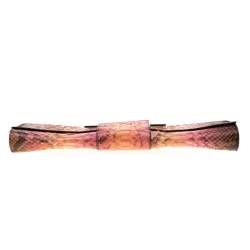 Pre Owned Salvatore Ferragamo Multicolour Python Leather Ring Handle Clutch