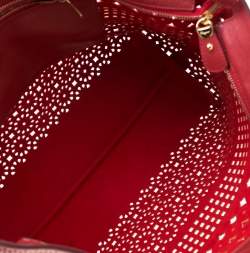 مملوكة مسبقًا Salvatore Ferragamo Multicolor Leather Laser Cut Shopper Tote