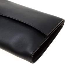 Pre Owned Salvatore Ferragamo Black Leather Afef Gancio Clutch