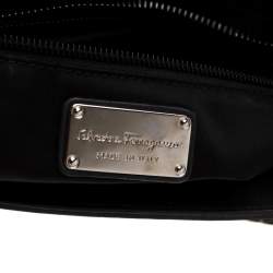 Salvatore Ferragamo Black Lasercut Leather Medium Sofia Satchel