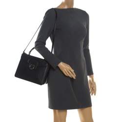 Pre Owned حقيبة سالفاتوري فيراغامو كيلي جلد أسود بيد علوية