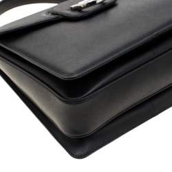 Pre Owned حقيبة سالفاتوري فيراغامو كيلي جلد أسود بيد علوية