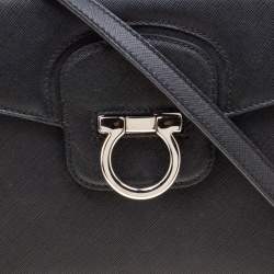 Pre Owned حقيبة سالفاتوري فيراغامو كيلي جلد أسود بيد علوية