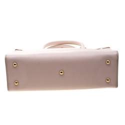 Salvatore Ferragamo Blush Pink Leather Small Briana Tote