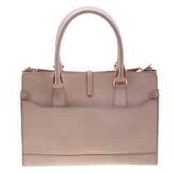 Salvatore Ferragamo Blush Pink Leather Small Briana Tote