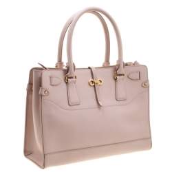 Salvatore Ferragamo Blush Pink Leather Small Briana Tote
