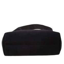 Pre Owned Salvatore Ferragamo Black Canvas Tote