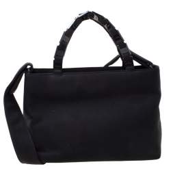 Pre Owned Salvatore Ferragamo Black Canvas Tote