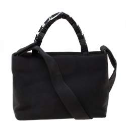 Pre Owned Salvatore Ferragamo Black Canvas Tote
