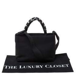 Pre Owned Salvatore Ferragamo Black Canvas Tote
