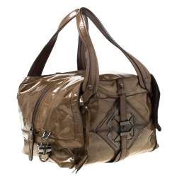 مملوكة مسبقًا حقيبة سالفاتوري فيراغامو جلد أخضر زيتوني لامع