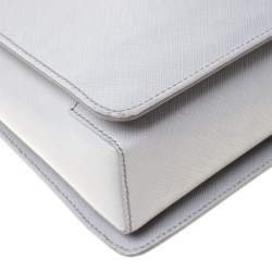 مملوكة مسبقًا Salvatore Ferragamo Light Grey Leather Tracy Tote