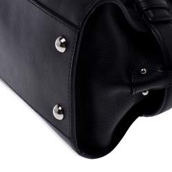 Pre Owned Salvatore Ferragamo Black Leather Gina Satchel