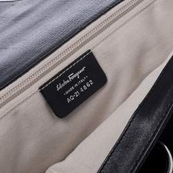 Pre Owned Salvatore Ferragamo Black Leather Gina Satchel