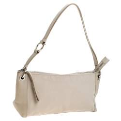 Pre Owned حقيبة كتف سالفاتوري فيراغامو جلد وقماش بيج