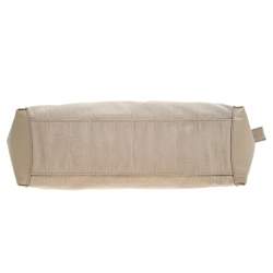 Pre Owned حقيبة كتف سالفاتوري فيراغامو جلد وقماش بيج