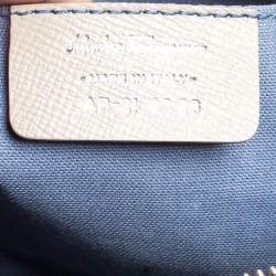 Pre Owned حقيبة كتف سالفاتوري فيراغامو جلد وقماش بيج